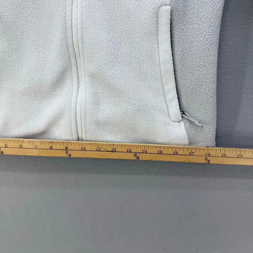 The North Face Fleece Jacket Women's Size S/P White Grey Casual Outerwear Preppy - Picture 14 of 14